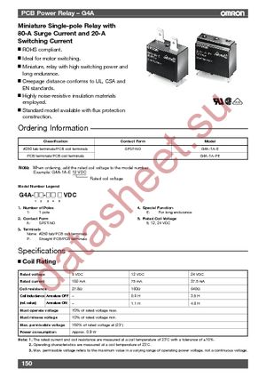 G4A-1A-E-DC12 datasheet  